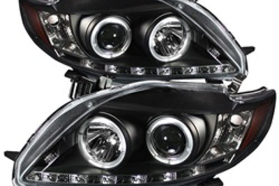 SPYDER Spyder Toyota Corolla 09-10 Projector Headlights LED Halo DRL Blk High H1 Low PRO-YD-TC09-DRL-BK - Lights