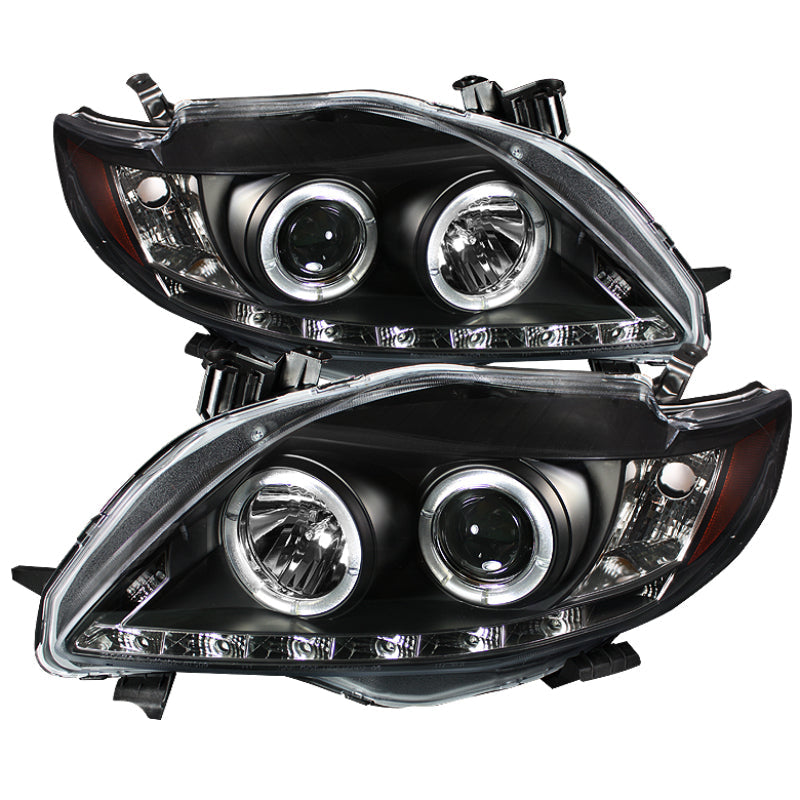 SPYDER Spyder Toyota Corolla 09-10 Projector Headlights LED Halo DRL Blk High H1 Low PRO-YD-TC09-DRL-BK - Lights