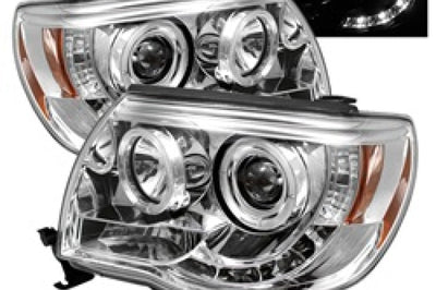 SPYDER Spyder Toyota Tacoma 05-11 Projector Headlights LED Halo Chrome High H1 Low PRO-YD-TT05-HL-C - Lights
