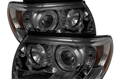 SPYDER Spyder Toyota Tacoma 05-11 Projector Headlights LED Halo Smoke High H1 Low PRO-YD-TT05-HL-SM - Lights