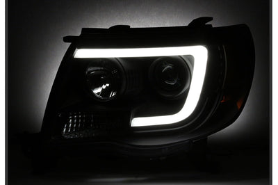 SPYDER Spyder Toyota Tacoma 05-11 Projector Headlights - Light Bar DRL - Black PRO-YD-TT05V2-LB-BK - Lights