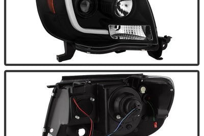 SPYDER Spyder Toyota Tacoma 05-11 Projector Headlights - Light Bar DRL - Black PRO-YD-TT05V2-LB-BK - Lights