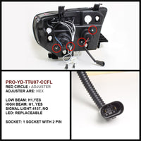 SPYDER Spyder Toyota Tundra 07-13 Projector Headlights CCFL Halo LED Blk PRO-YD-TTU07-CCFL-BK - Lights