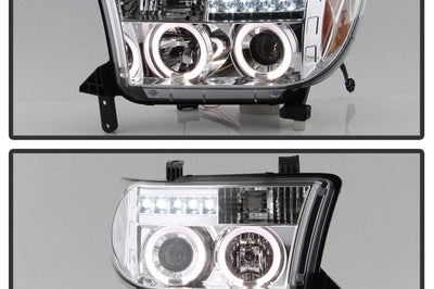 SPYDER Spyder Toyota Tundra 07-13 Projector Headlights LED Halo Chrm PRO-YD-TTU07-HL-C - Lights
