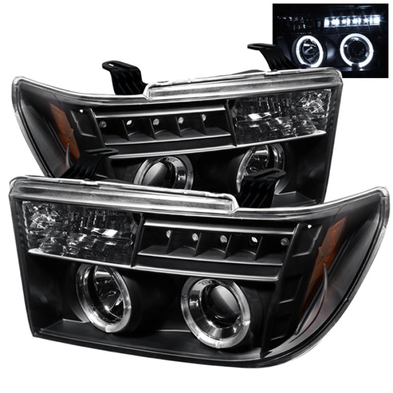 SPYDER Spyder Toyota Tundra 07-133 Projector Headlights LED Halo Blk PRO-YD-TTU07-HL-BK - Lights