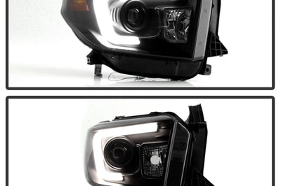 SPYDER Spyder Toyota Tundra 2014-2016 Projector Headlights Light Bar DRL Black Smoke PRO-YD-TTU14-DRL-BSM - Lights