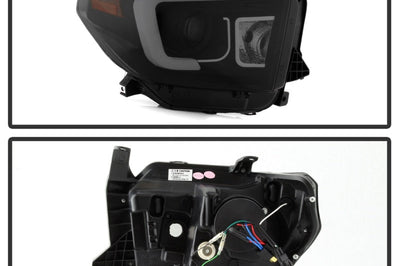 SPYDER Spyder Toyota Tundra 2014-2016 Projector Headlights Light Bar DRL Black Smoke PRO-YD-TTU14-DRL-BSM - Lights