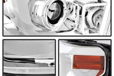 SPYDER Spyder Toyota Tundra 2014-2016 Projector Headlights Light Bar DRL Chrome PRO-YD-TTU14-DRL-C - Lights