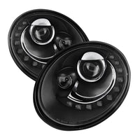 SPYDER Spyder Volkswagen Beetle 06-10 Projector Headlights DRL LED Black PRO-YD-VB06-DRL-BK - Lights