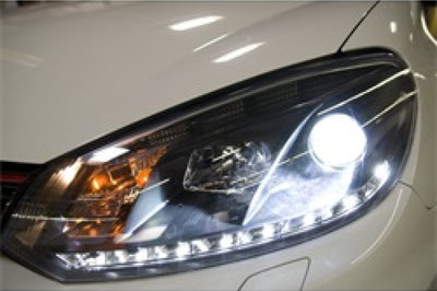 SPYDER Spyder Volkswagen Golf/GTI 10-13 Projector Headlights Halogen Model- DRL Blk PRO-YD-VG10-DRL-BK - Lights