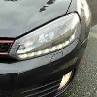 SPYDER Spyder Volkswagen Golf/GTI 10-13 Projector Headlights Halogen Model- DRL Blk PRO-YD-VG10-DRL-BK - Lights