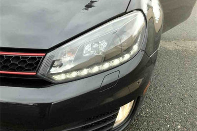 SPYDER Spyder Volkswagen Golf/GTI 10-13 Projector Headlights Halogen Model- DRL Blk PRO-YD-VG10-DRL-BK - Lights