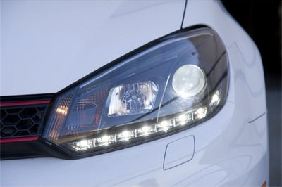 SPYDER Spyder Volkswagen Golf/GTI 10-13 Projector Headlights Halogen Model- DRL Blk PRO-YD-VG10-DRL-BK - Lights