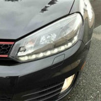 SPYDER Spyder Volkswagen Golf/GTI 10-13 Projector Headlights Halogen Model- DRL Blk PRO-YD-VG10-DRL-BK - Lights