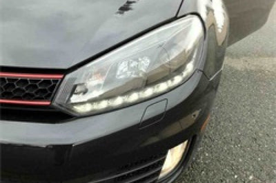 SPYDER Spyder Volkswagen Golf/GTI 10-13 Projector Headlights Halogen Model- DRL Blk PRO-YD-VG10-DRL-BK - Lights