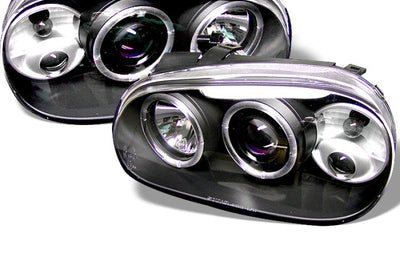 SPYDER Spyder Volkswagen Golf IV 99-05 Projector Headlights LED Halo Black High H1 Low PRO-YD-VG99-BK - Lights