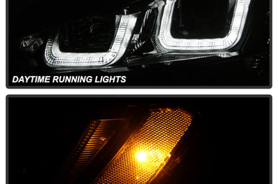 SPYDER Spyder Volkswagen Golf VII 14-16 Projector Headlights DRL LED Blk Stripe PRO-YD-VG15-BLK-DRL-BK - Lights