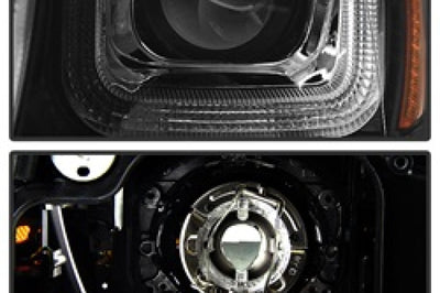 SPYDER Spyder Volkswagen Golf VII 14-16 Projector Headlights DRL LED Blk Stripe PRO-YD-VG15-BLK-DRL-BK - Lights