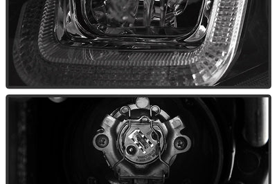 SPYDER Spyder Volkswagen Golf VII 14-16 Projector Headlights DRL LED Red Stripe Blk PRO-YD-VG15-RED-DRL-BK - Lights