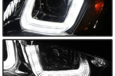 SPYDER Spyder Volkswagen Golf VII 14-16 Projector Headlights DRL LED Red Stripe Blk PRO-YD-VG15-RED-DRL-BK - Lights