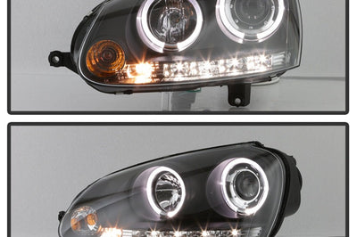 SPYDER Spyder Volkswagen GTI 06-09/Jetta 06-09 Halogen Model Only - LED Halo DRL Black PRO-YD-VG06-HL-BK - Lights