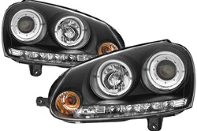 SPYDER Spyder Volkswagen GTI 06-09/Jetta 06-09 Halogen Model Only - LED Halo DRL Black PRO-YD-VG06-HL-BK - Lights