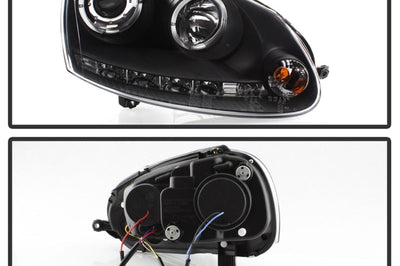 SPYDER Spyder Volkswagen GTI 06-09/Jetta 06-09 Halogen Model Only - LED Halo DRL Black PRO-YD-VG06-HL-BK - Lights