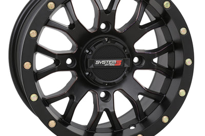 System 3 St3 Wheel 24x7 4 + 2.5 (+10mm) 4/156 Matte Gunmetal Grey - Black - Tires & Wheels