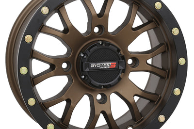 System 3 St3 Wheel 24x7 4 + 2.5 (+10mm) 4/156 Matte Gunmetal Grey - Bronze/Black - Tires & Wheels