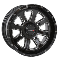 System 3 St4 Wheel 14x7 4 + 3 (+10mm) 4/156 Gloss Black/machined - Black/Machined - Tires & Wheels