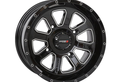 System 3 St4 Wheel 14x7 4 + 3 (+10mm) 4/156 Gloss Black/machined - Black/Machined - Tires & Wheels