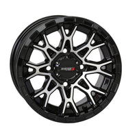 System 3 St6 Wheel 14x7 4 + 3 (+10mm) 4/156 Matte Dark Tint - Gloss Black/Machined - Tires & Wheels
