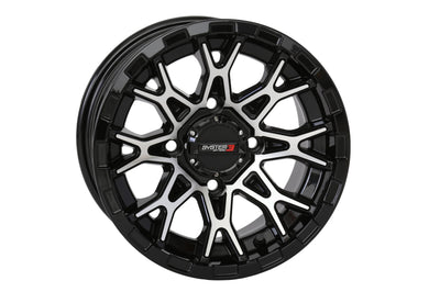 System 3 St6 Wheel 14x7 4 + 3 (+10mm) 4/156 Matte Dark Tint - Gloss Black/Machined - Tires & Wheels