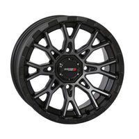 System 3 St6 Wheel 14x7 4 + 3 (+10mm) 4/156 Matte Dark Tint - Gloss Black/Machined - Tires & Wheels