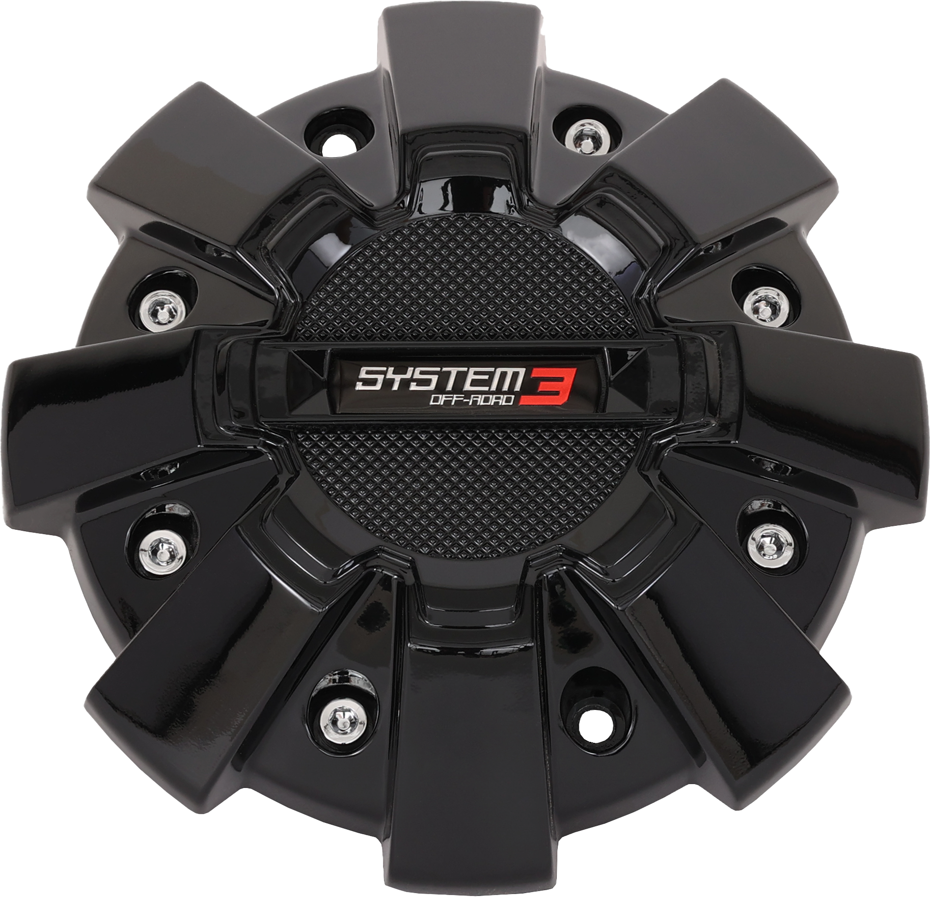 SYSTEM 3 St7 Center Cap Dual Fit Bolt In Gloss Black