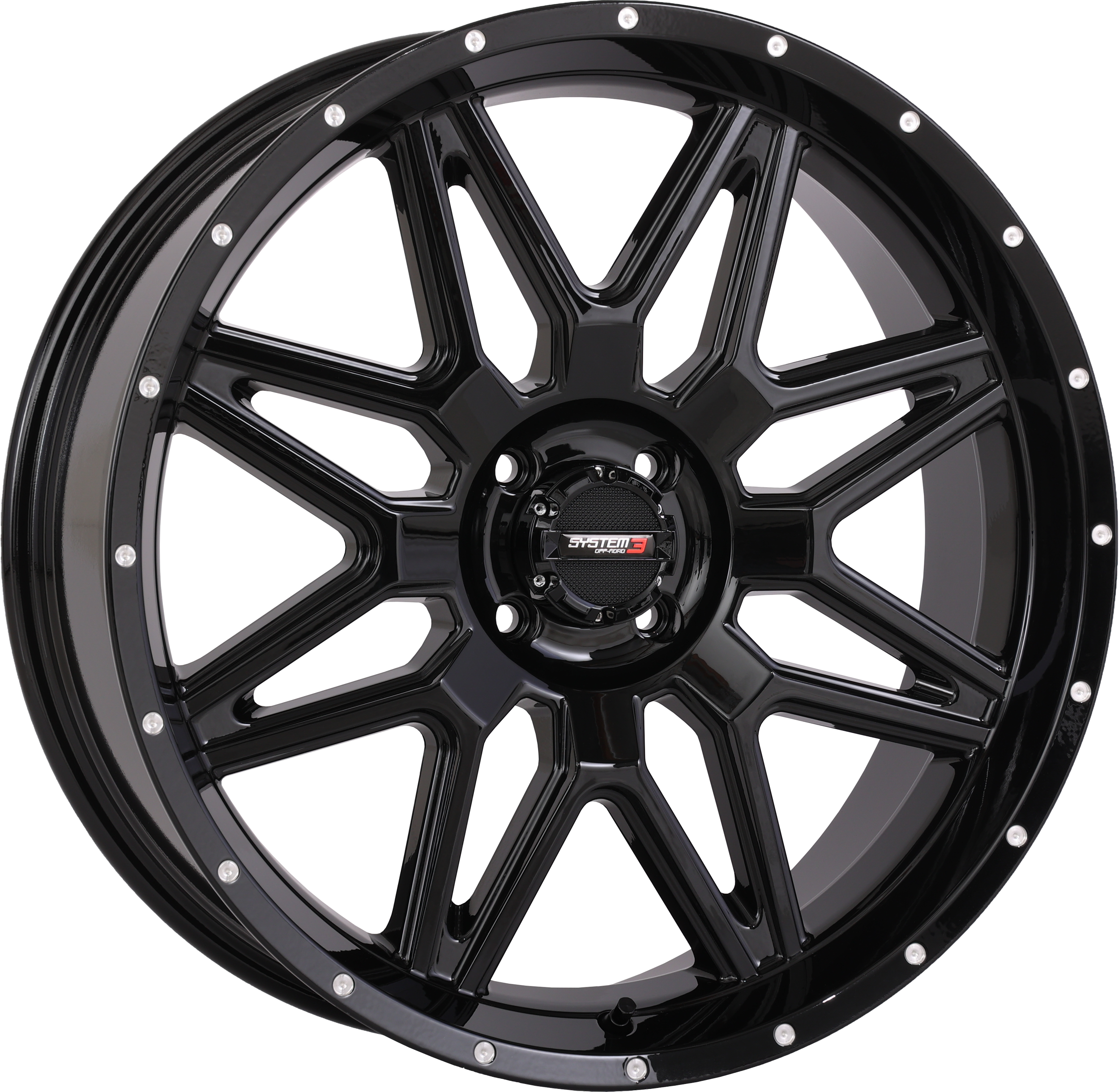 SYSTEM 3 St7 Wheel 20x7 4 + 3 (+10mm) 4/110 Gloss Black