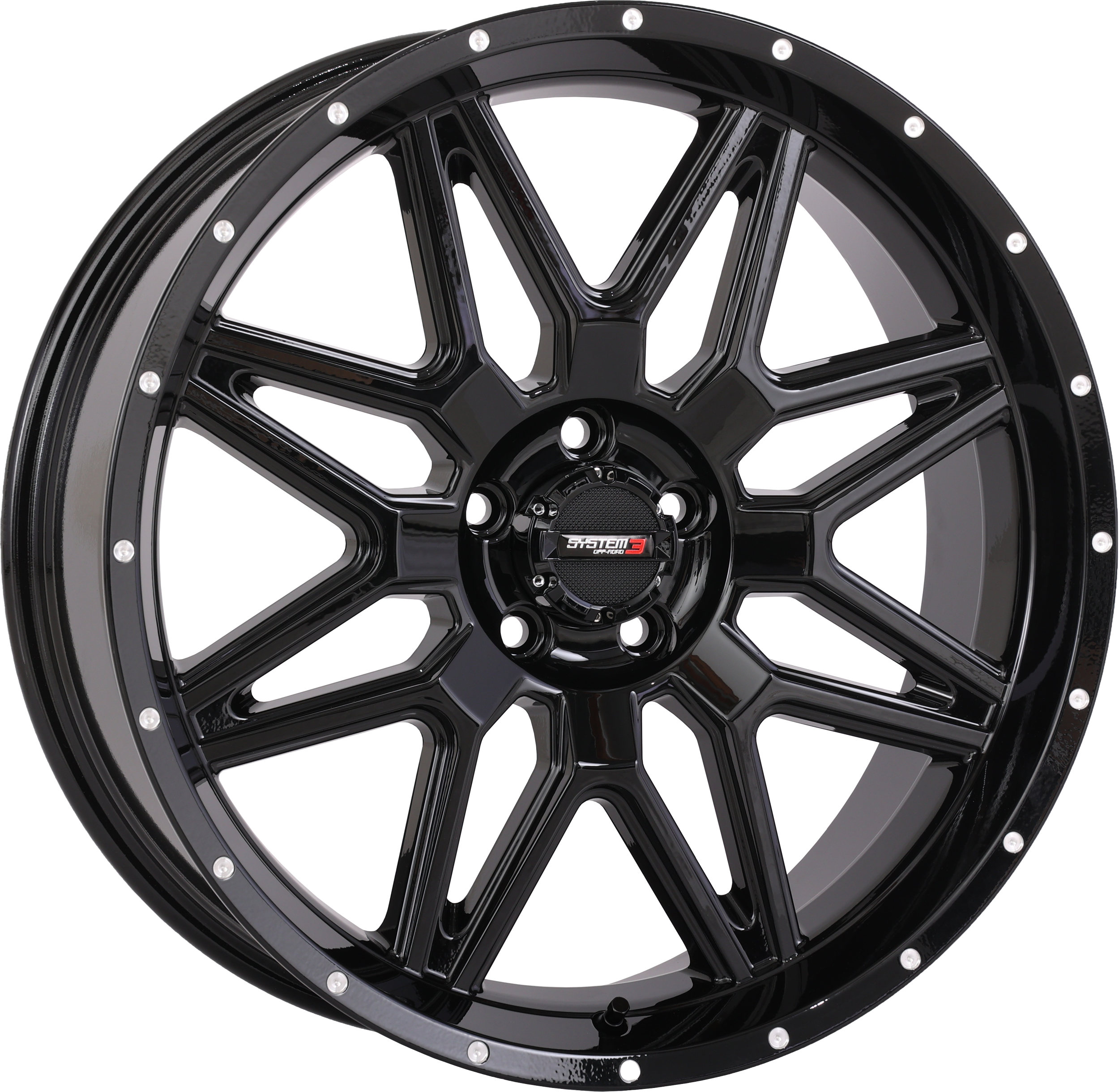 SYSTEM 3 St7 Wheel 20x7 4 + 3 (+10mm) 5/4.5 Gloss Black