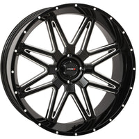 System 3 St7 Wheel 24x9 5 + 4 (0mm) 4/137 Gloss Black Milled - Tires & Wheels