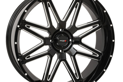 System 3 St7 Wheel 24x9 5 + 4 (0mm) 4/156 Gloss Black Milled - Tires & Wheels