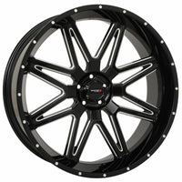 System 3 St7 Wheel 24x9 5 + 4 (0mm) 5/4.5 Gloss Black Milled - Tires & Wheels