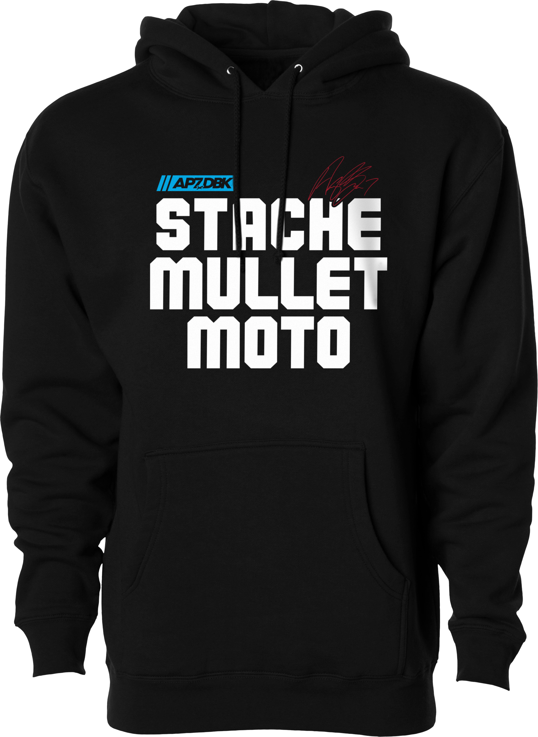 DBK Stache Mullet Moto Hoodie Black 2x