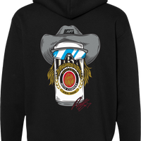 DBK Stache Mullet Moto Hoodie Black Lg