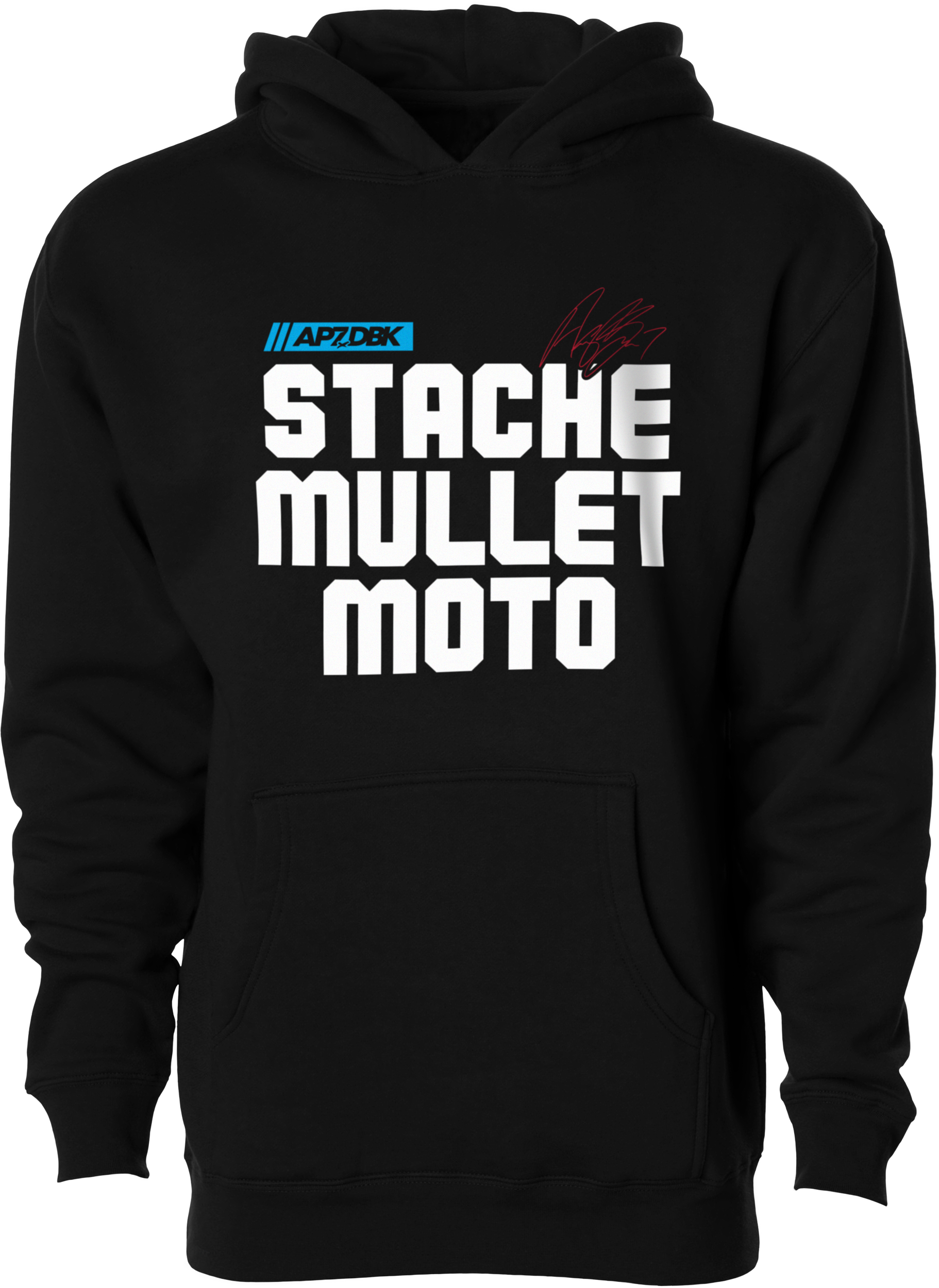 DBK Stache Mullet Moto Yth Hoodie Black Yx