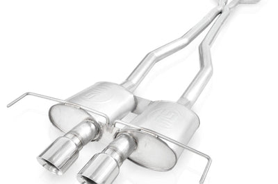 Stainless Works 2009-15 Cadillac CTS-V Coupe 3in Catback System X-Pipe S-Tube Mufflers 4in Tips - Exhaust &