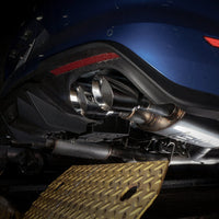 Stainless Works 2018 + Ford Mustang GT 3in Redline Series Catback H-Pipe w/Active Valves & Quad Tips - Exhaust Mufflers