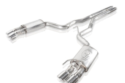 Stainless Works 2018 + Ford Mustang GT 3in Redline Series Catback H-Pipe w/Active Valves & Quad Tips - Exhaust Mufflers