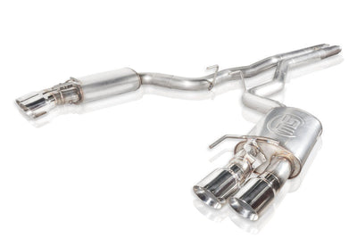 Stainless Works 2018 + Ford Mustang GT 3in Redline Series Catback H-Pipe w/Active Valves & Quad Tips - Exhaust Mufflers