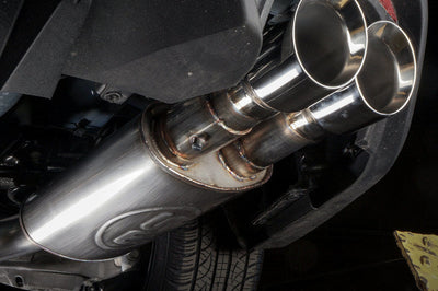 Stainless Works 2018 + Ford Mustang GT 3in Redline Series Catback H-Pipe w/Active Valves & Quad Tips - Exhaust Mufflers