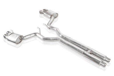 Stainless Works 2018 + Ford Mustang GT 3in Redline Series Catback H-Pipe w/Active Valves & Quad Tips - Exhaust Mufflers
