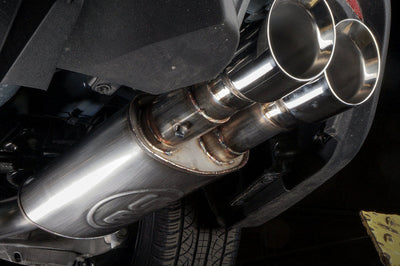 Stainless Works 2018 + Ford Mustang GT 3in Redline Series Catback H-Pipe w/Active Valves & Quad Tips - Exhaust Mufflers